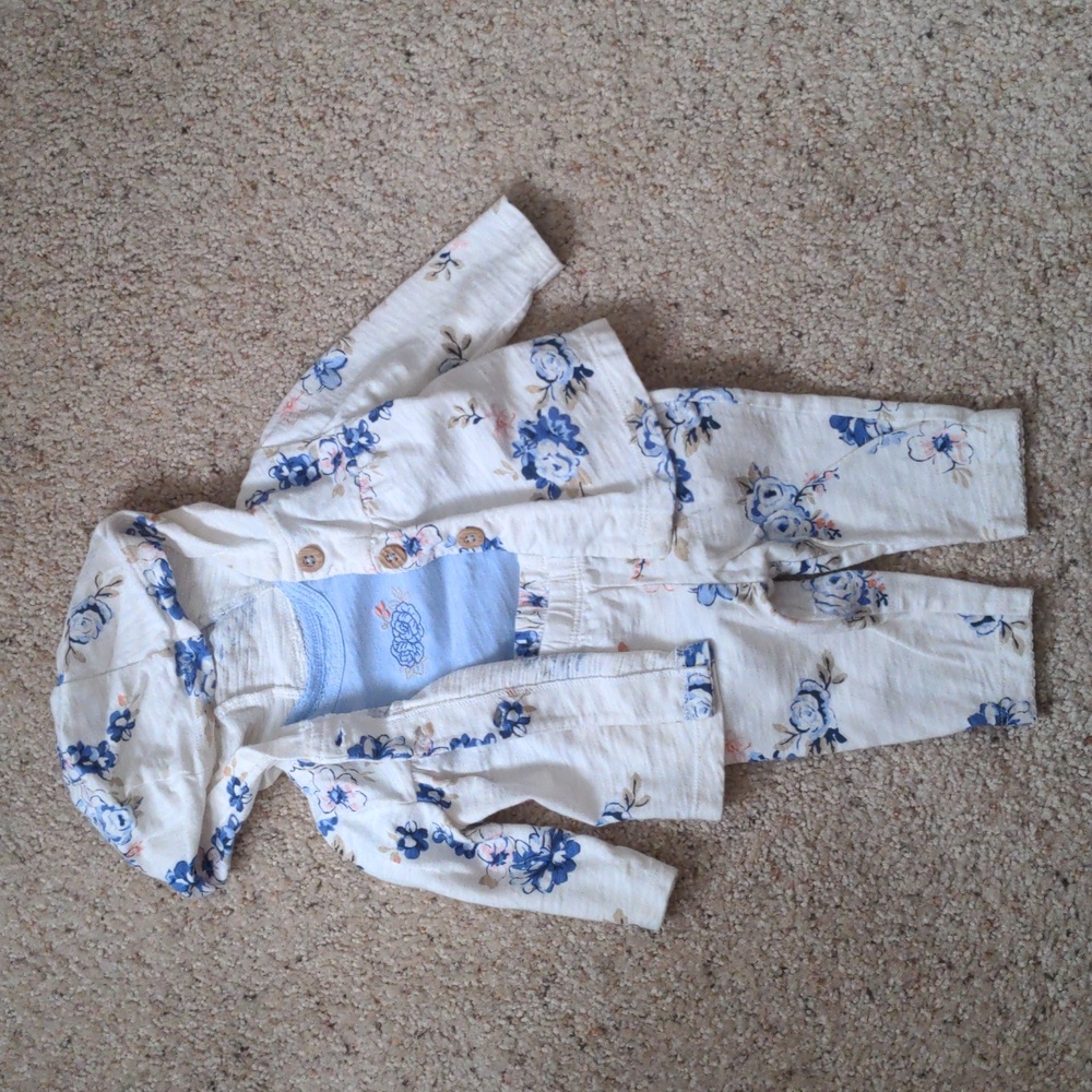 3 Piece Carter's Floral Baby Outfit